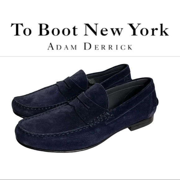 To Boot New York Adam Derrick Blue suede leather loafers shoes size US 11 - Picture 1 of 11